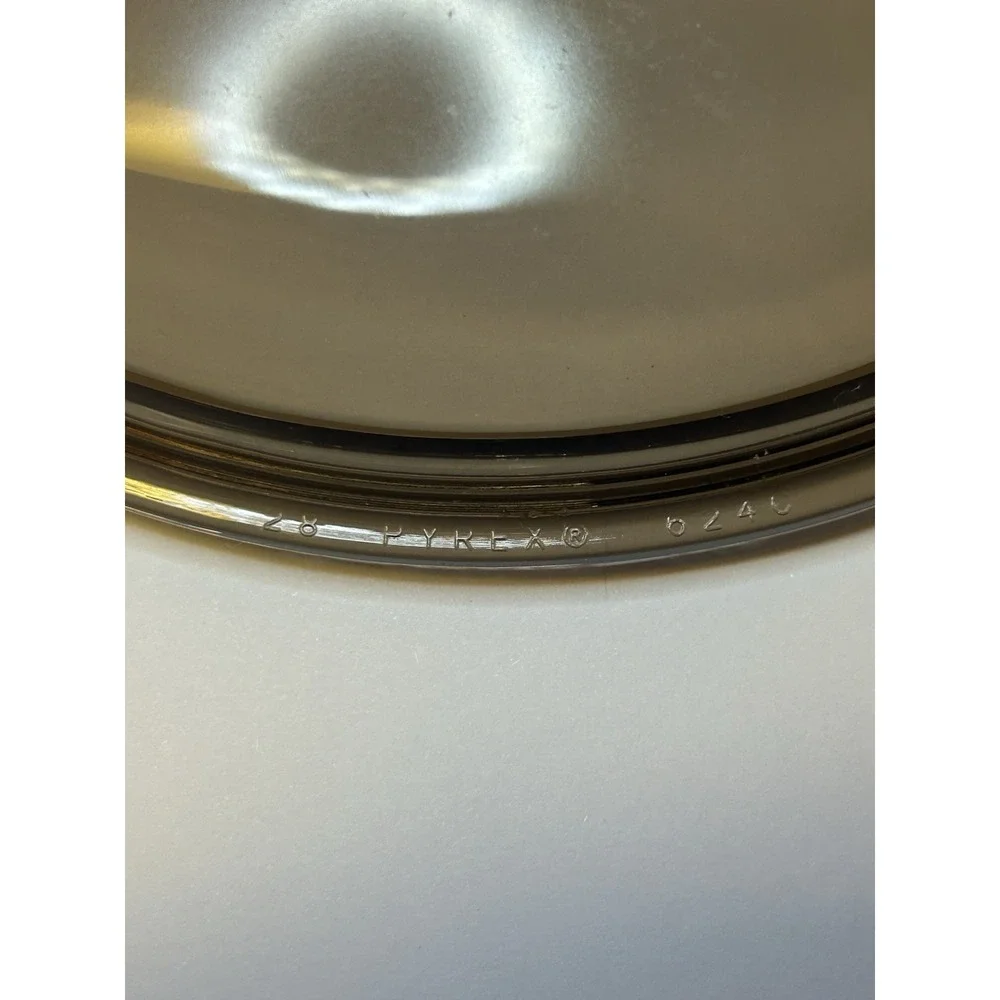 Pyrex 024 2L‎ Vintage Translucent Brown Glass Round Bowl Casserole Dish Lid